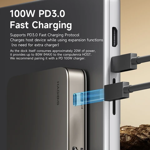 Hagibis USB4 Док-станция с тройным дисплеем