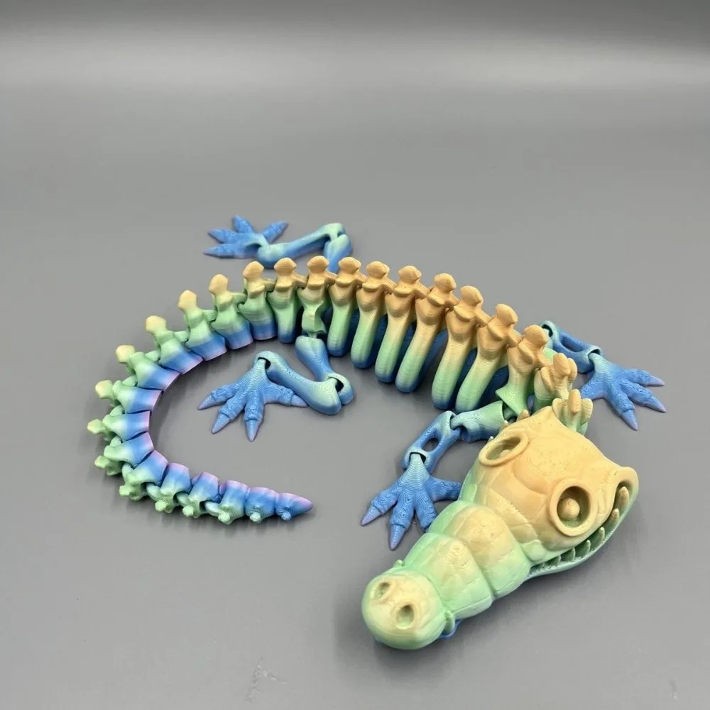 3D-печать Скелет крокодил шарнирный передвижной набор реквизит Ручная работа