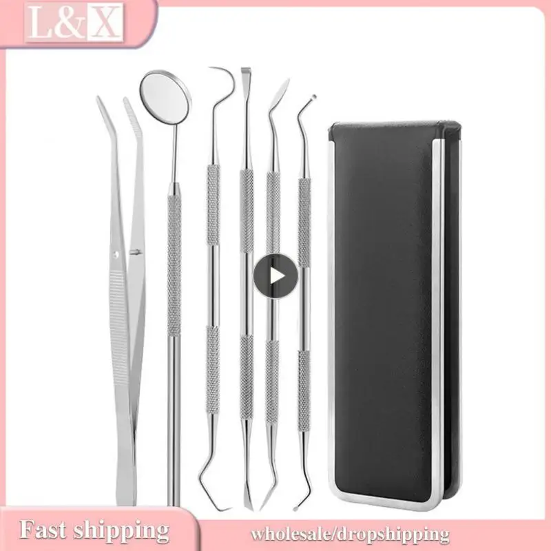 

1PCS Stainless Steel Dentist Prepared Tool Set Instruments Tweezer Hoe Sickle Scaler Mirror Tartar
