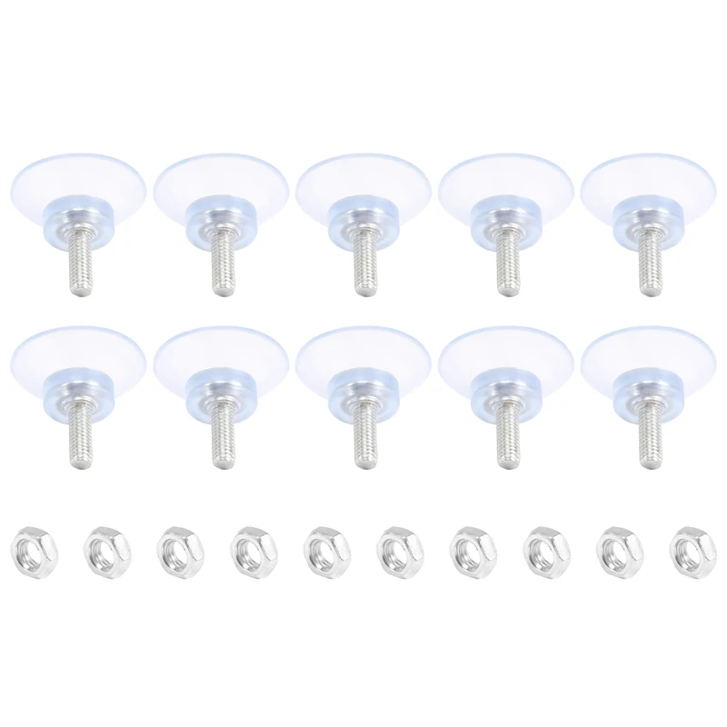 

10 Pcs Rubber Strong Suction Cup Replacements For Glass Table Tops With M6 Screw