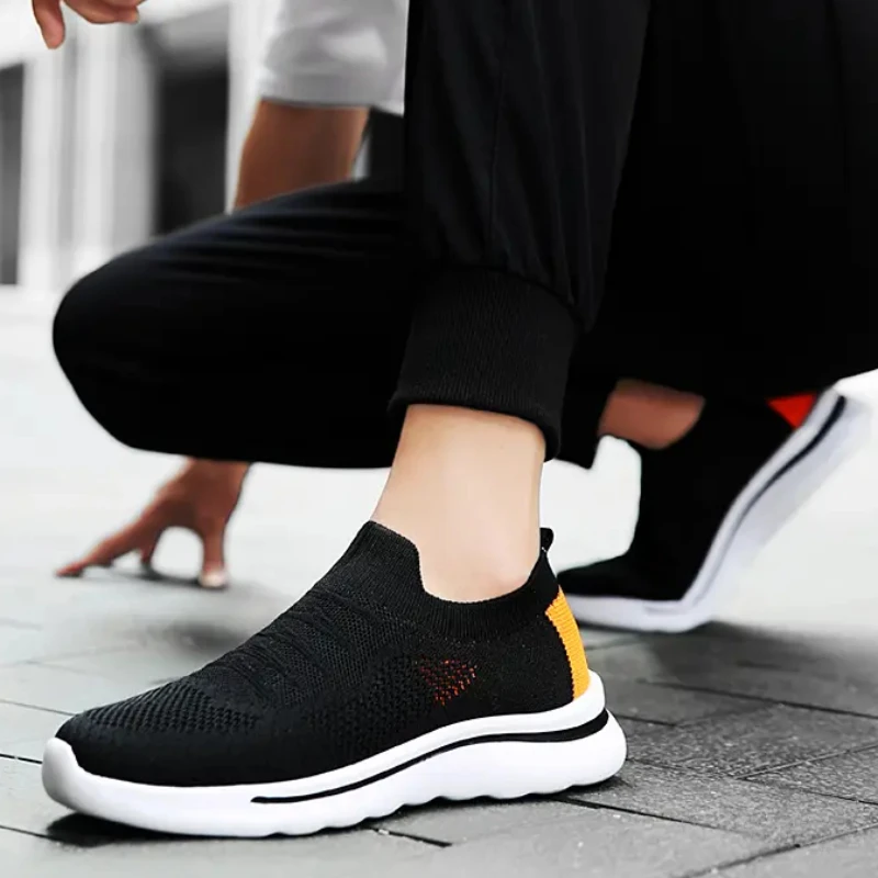 Туфли без шнуровки мужские лоферы дышащие уличные прогулочные туфли с