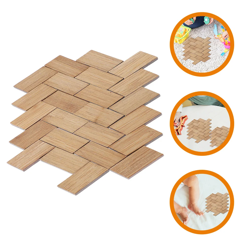 

24 шт., мини бамбуковые напольные мини-полы