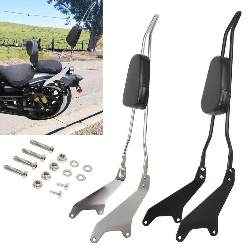 

Motorcycle PU Backrest Passenger Pad Driver Rider Sissy Bar Backrest Mount Seat Pad For Yamaha Star Bolt XV950 XVS950 2014-2019