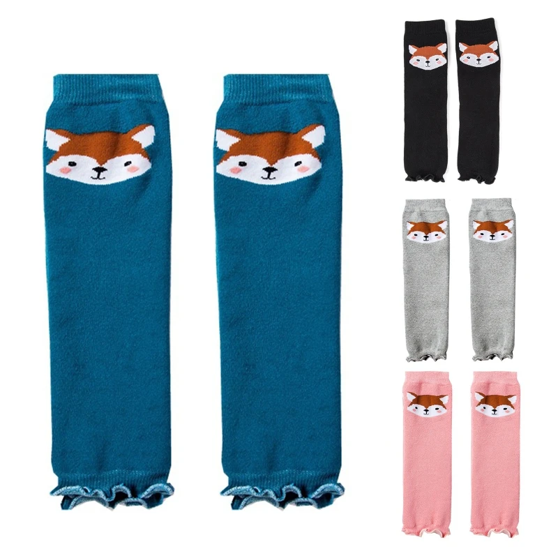 

28TF Женские Детские Зимние гетры для йоги и танцев, милые толстые махровые сапоги с мультяшным принтом животных, облегающие манжеты, с гофрир...