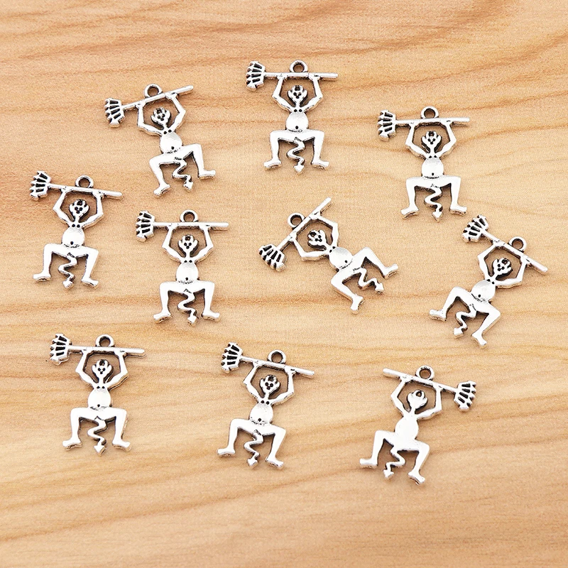 

50 Pieces Tibetan Silver Color Demon Satan Devil Charms Pendants For DIY Earrings Necklace Jewellery Making Findings Accessories