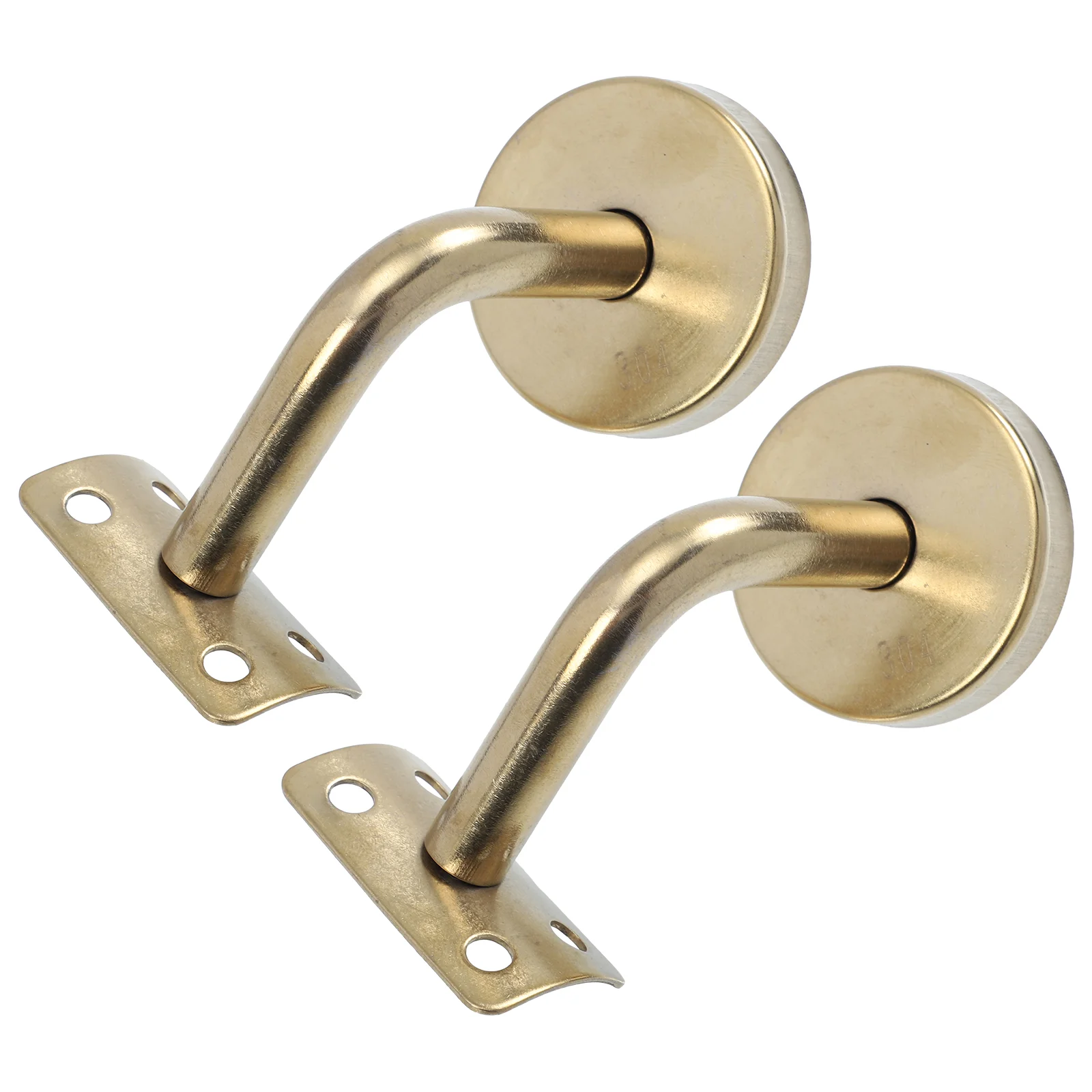 

2 Pcs Armrest Stair Rail Bracket Wall Mounted Banister Support Shelf Handrail Stainless Steel Shelving Holder