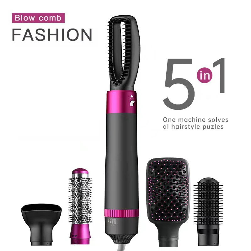 

Hair Dryer Brush 5 In 1 Hair Curler Automatic Hair Straightener Brush Dryers Curly Styler Hair Curling Tools Professional Blower