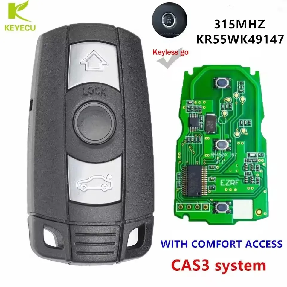 

Сменный смарт-ключ KEYECU с функцией комфортного доступа для BMW CAS3+ 1-SERIES E90 E92 E93 E60 6-SERIES X5 X6 2006-2011