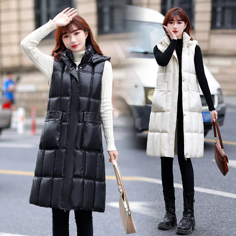 Купить Жилет Женский Длинный С Капюшоном