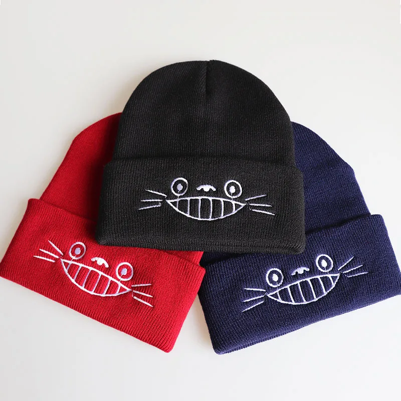 

Японская вязаная шапка Тоторо из аниме, шапка для косплея, осенне-зимняя теплая шапка для мужчин, женщин, мальчиков, девочек, облегающие шапки, шапка, подарок Вечерние