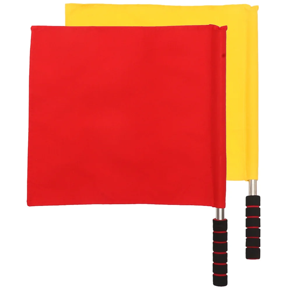 

2 Pcs Flag Sports Training Match Referee Rugby Flags Touchline Hand Football