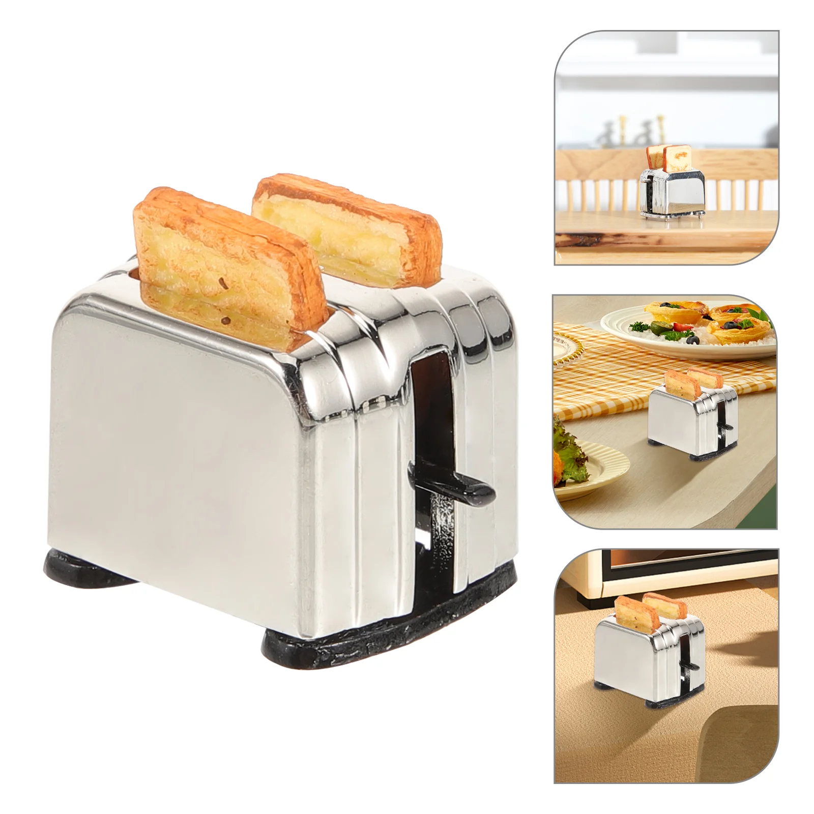 

Oven Kitchen Toy Miniature Model Simulated Kitchenware House Accessory Toaster Scale Layout Room DIY Decor