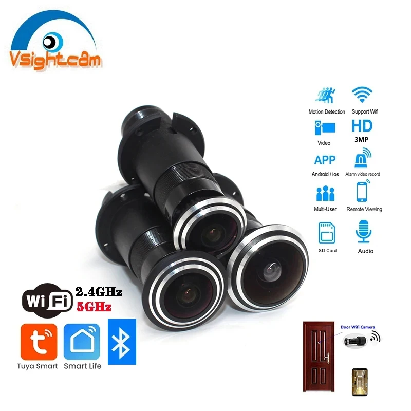 

vsightcam VS-5VMY20W-2MP Wi-Fi аудио дверной глазок