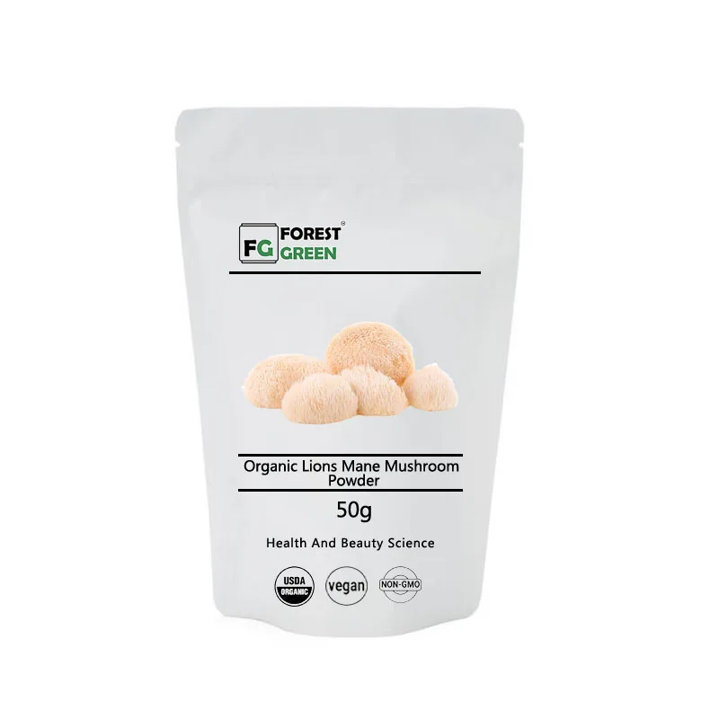 

Pure Natural Organic Lions Mane Mushroom Powder Hericium Erinaceus Polysaccharide Skin Care Supplements Raw Material