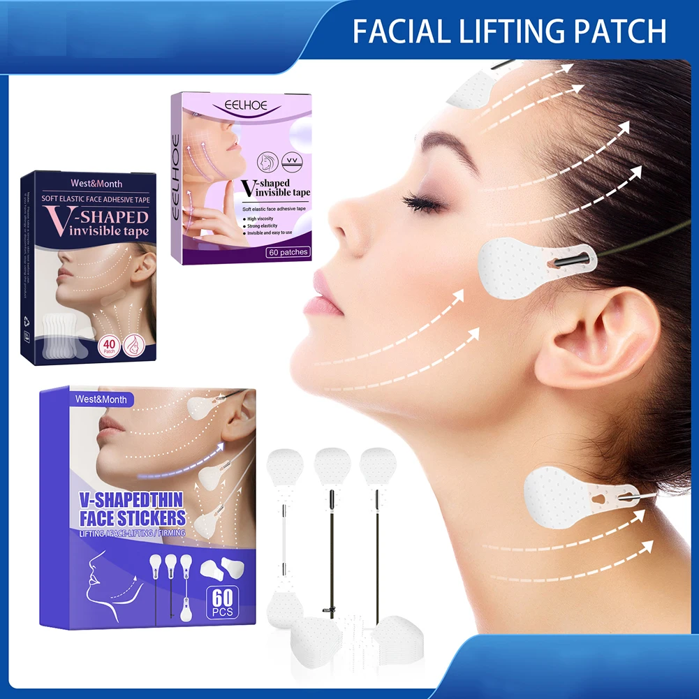 

V-shaped Invisible Facial Lifting Patches Skin Waterproof Tightening Chin Muscle Lifting Firming Face Stickers Swelling Removal