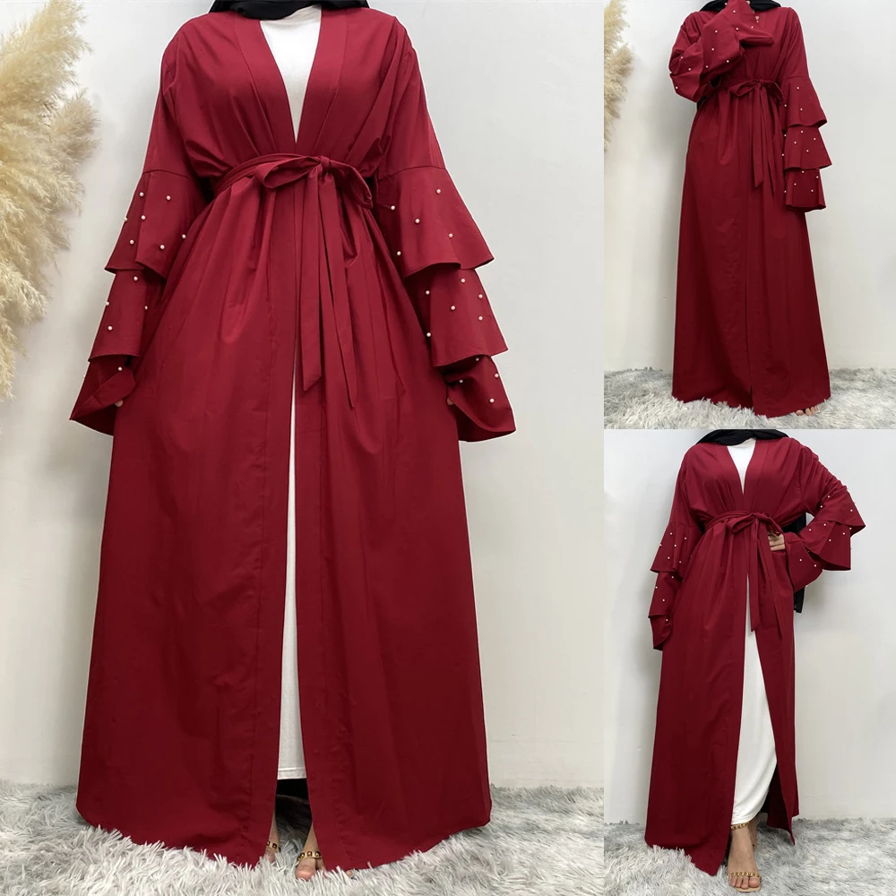 

2023 New Fashion Abaya Model Kaftan In Dubai Arabic Beading Designs Islamic Turkey Women Clothes Elegant Indonesia Muslim Abaya