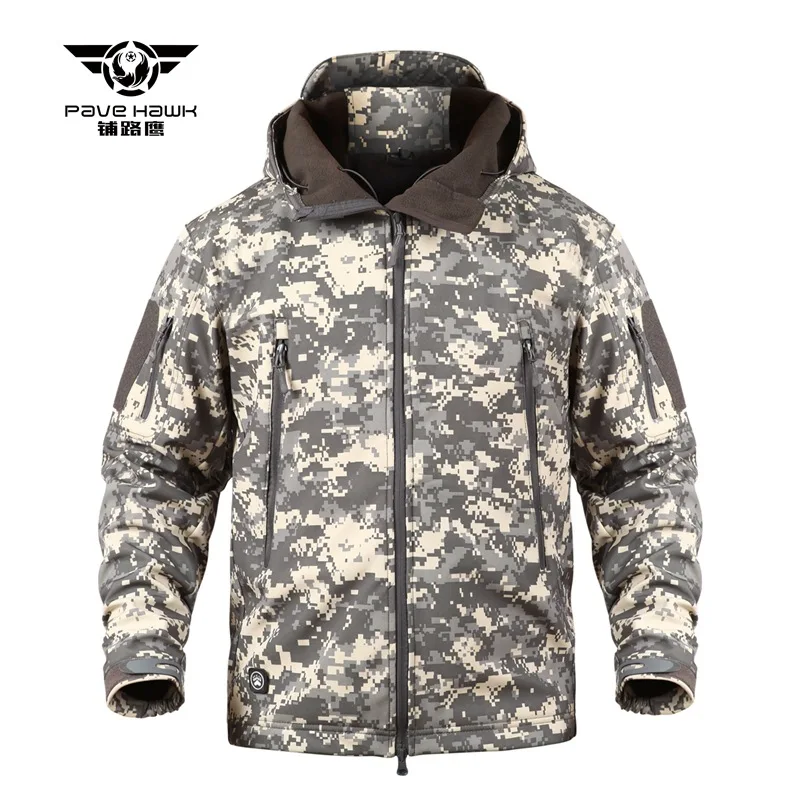 

Pave Hawk Men's hunting and fishing jacket, sharkskin soft shell storm jacket, cold insulation and waterproof jacket