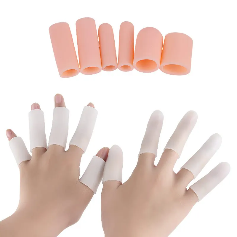 

5Pcs Silicone Gel Tubes Finger Little Toe Protector Corn Blister Pain Relief Sleeve Cover Toe Separators Foot Care Tool