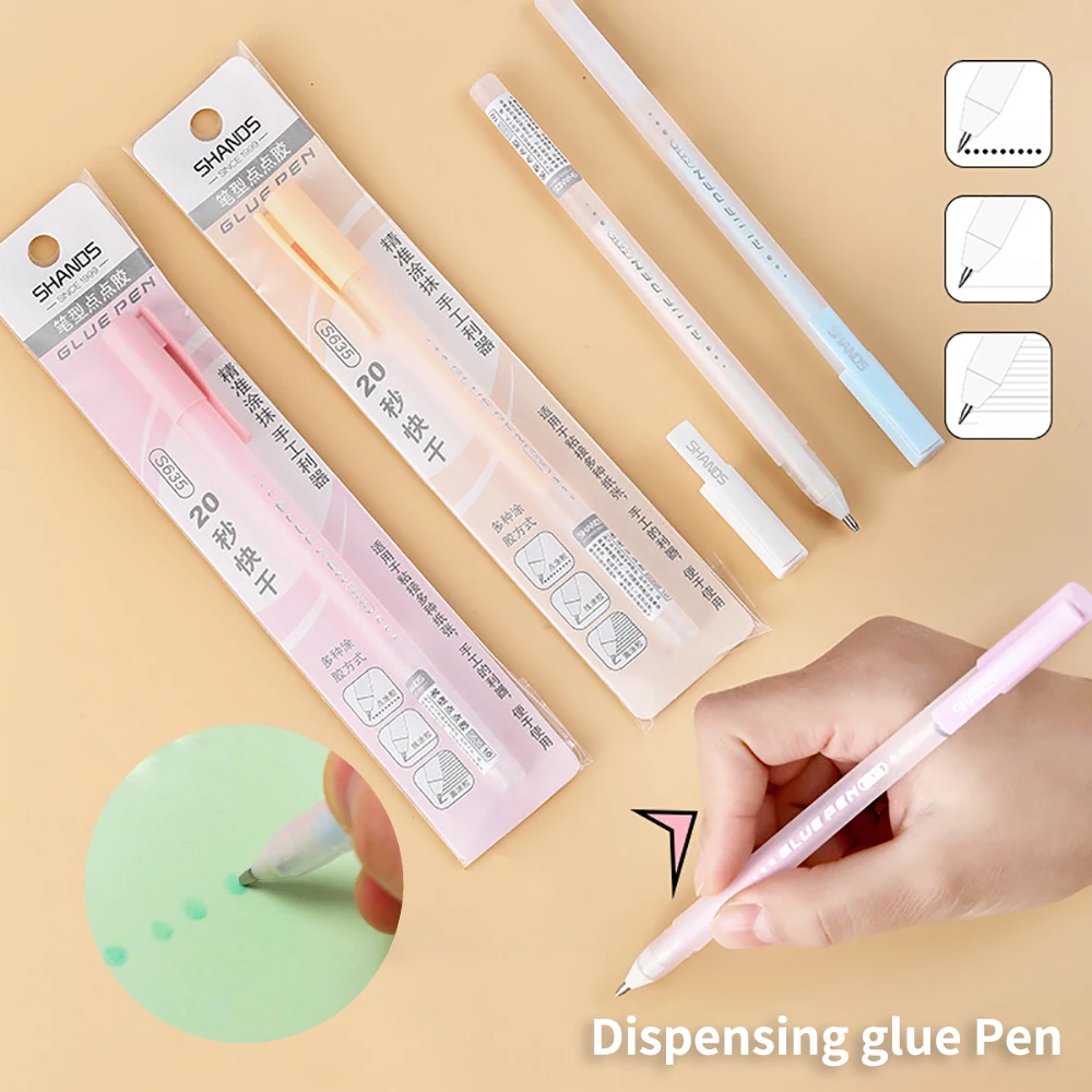 Solid Glue Stick Pen Shape Candy Color Quick-drying High Viscosity Creative Students Stationery
