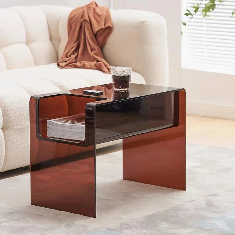 

Скандинавский акриловый журнальный столик, маленький боковой столик, Роскошный прозрачный угловой стол для гостиной, современные прикроватные столики, домашняя мебель Ce
