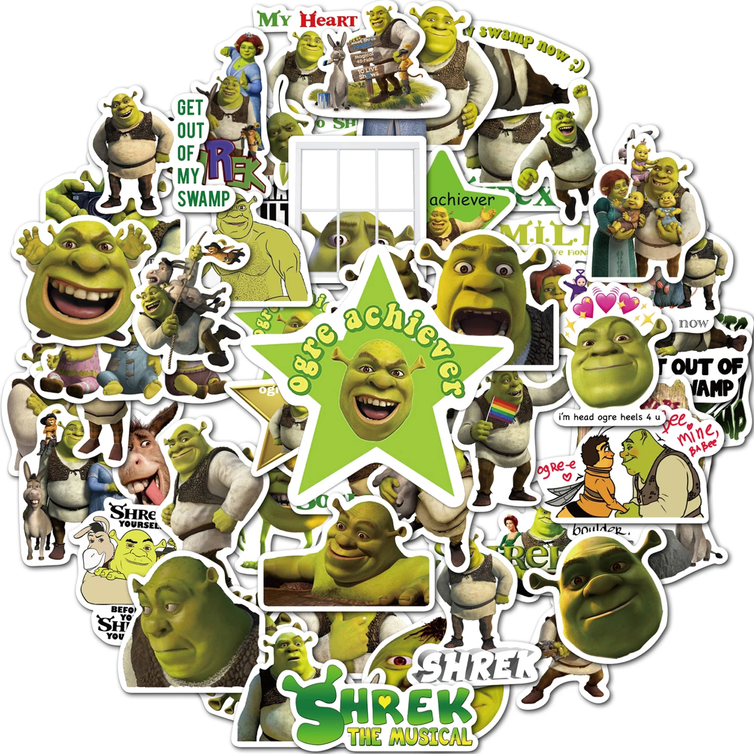 10/50Pcs Disney Monster Shrek Stickers Meme Decal Graffiti Suitcase Skateboard Laptop Guitar Children Cartoon Sticker Gift Toy