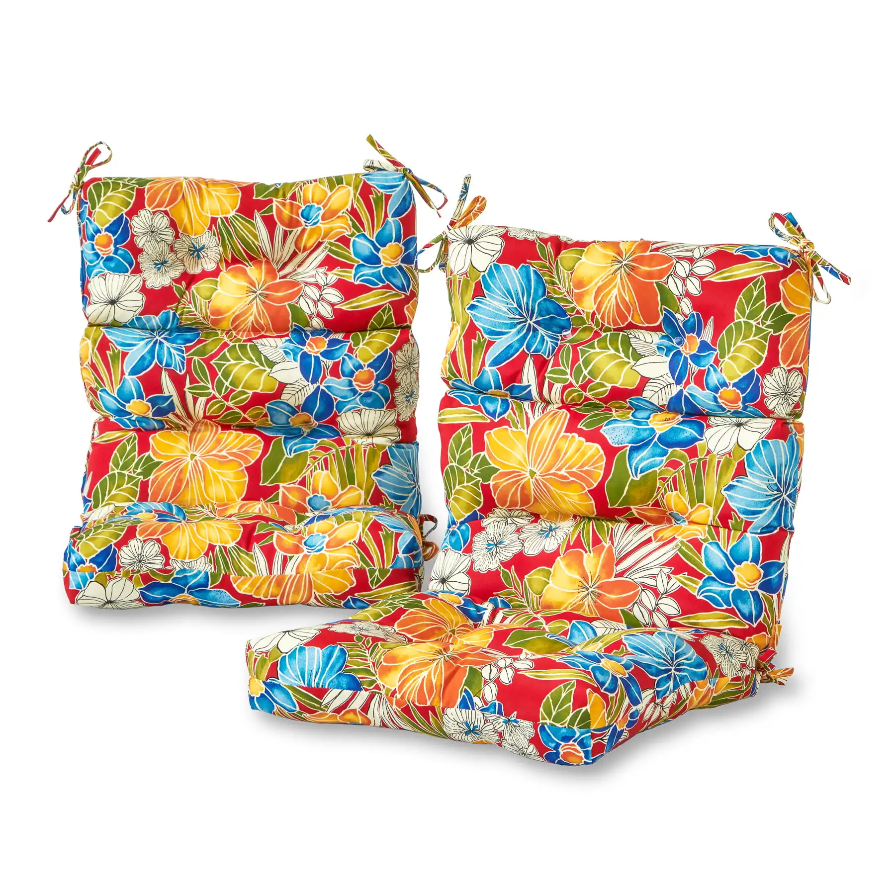 

Greendale Home Fashions 44 X 22 In. Outdoor High Back Chair Cushion - Prints - Set of 2
