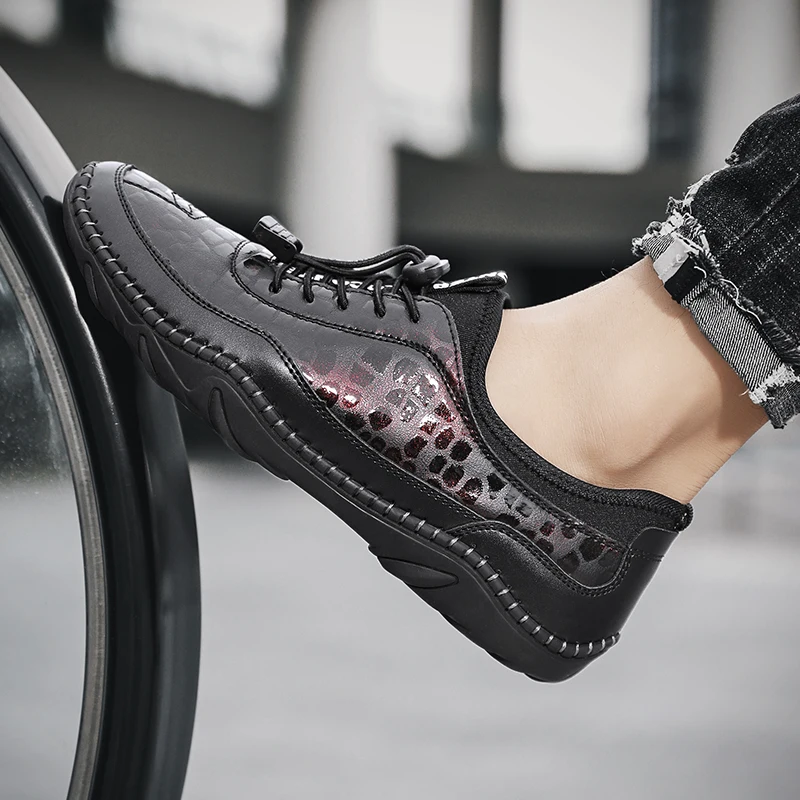 Мужская повседневная обувь для китайского Нового года модная мужская на