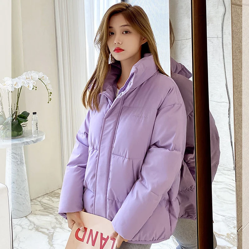 2022 New Cotton Clothes Women Short Bread Clothes Loose Korean Fashion Long-sleeved Students Winter Thick Padded Jacket Coat Ins
