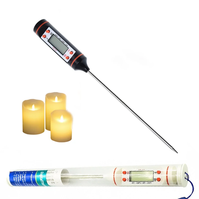 

Kitchen Oil Thermometer BBQ Baking Electronic Food Thermometer Liquid Pen Stainless Steel Probe LED Display