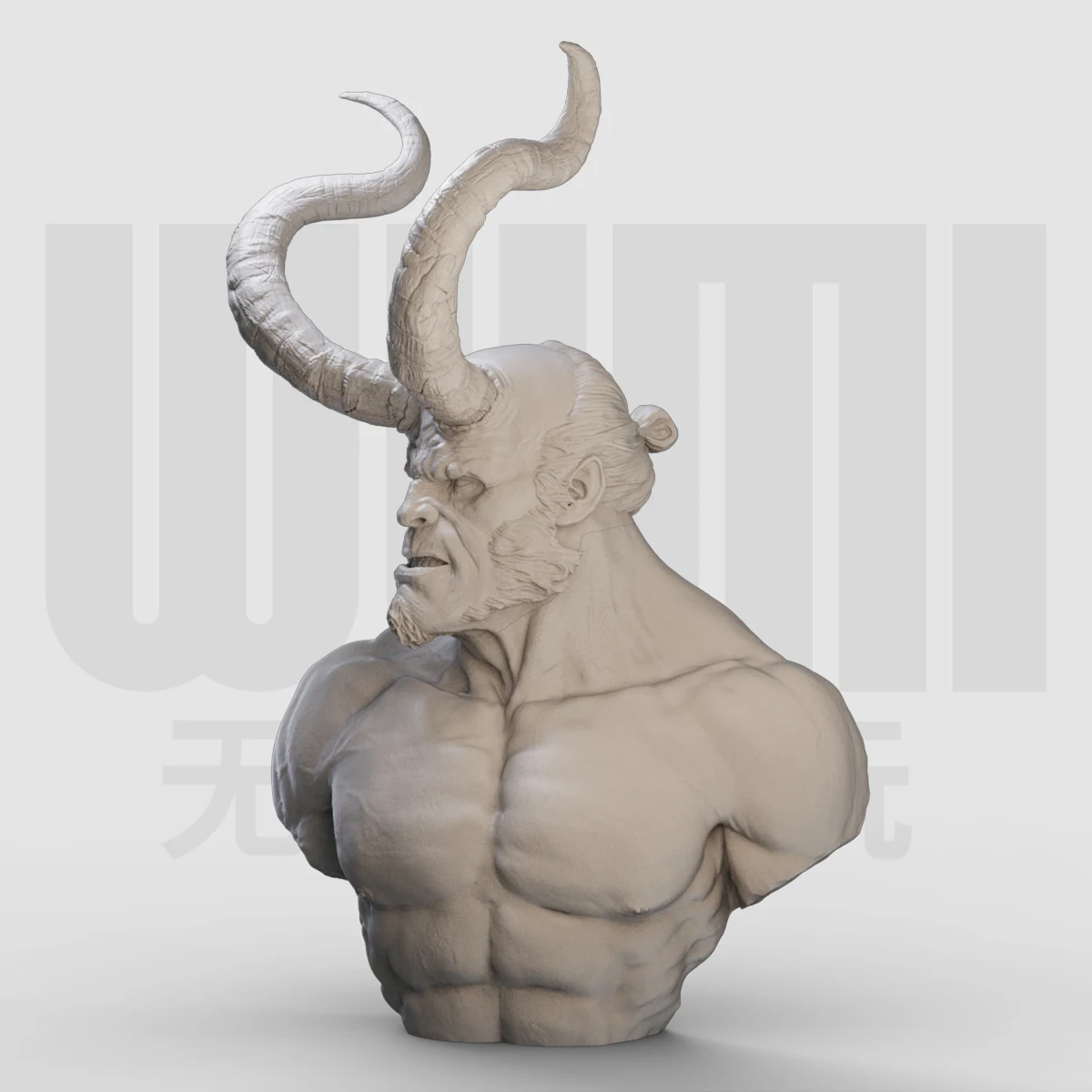 Фото 1/16 1/10 Hellboy Бюст Миниатюрная 3D Печатная Смола Белая Модель DIY Раскраска Само Сборка Фигурки Миниатюры Украшения Ремесла №2