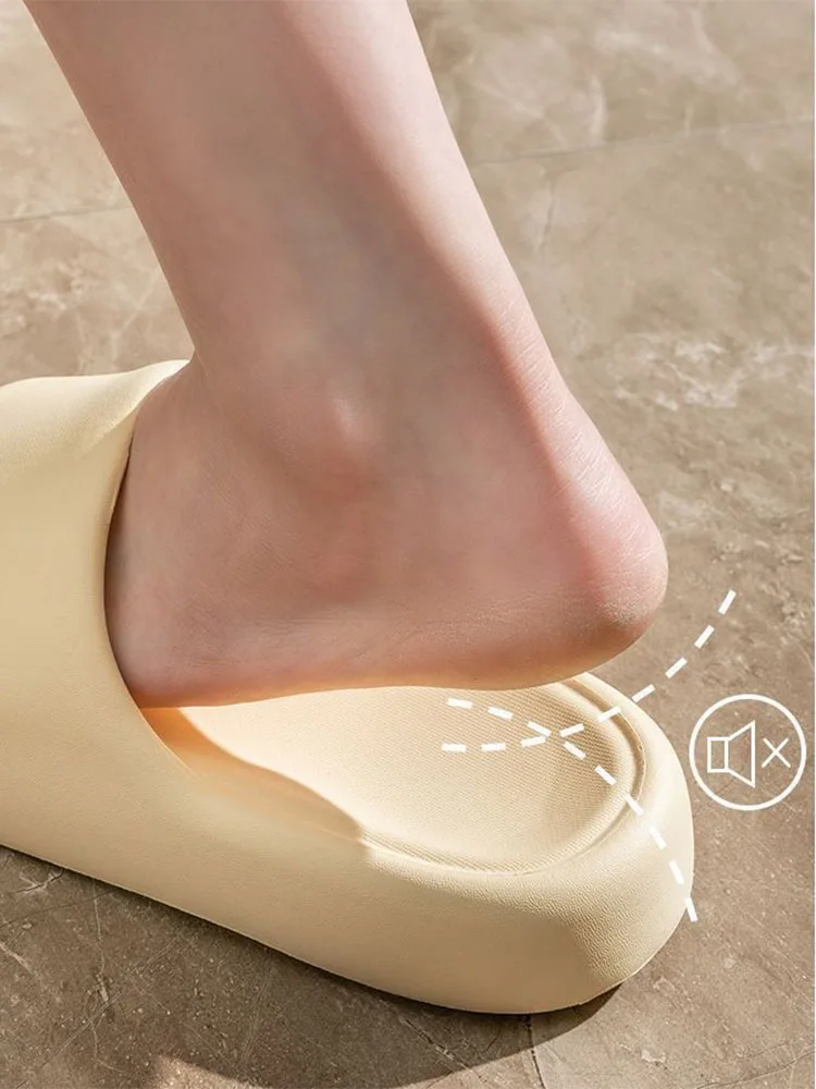 Home Thick Bottom Super Soft Slippers Female Bathroom Bathing Non-slip Anti-odor External Wear Macaron EVA Sandals Summer