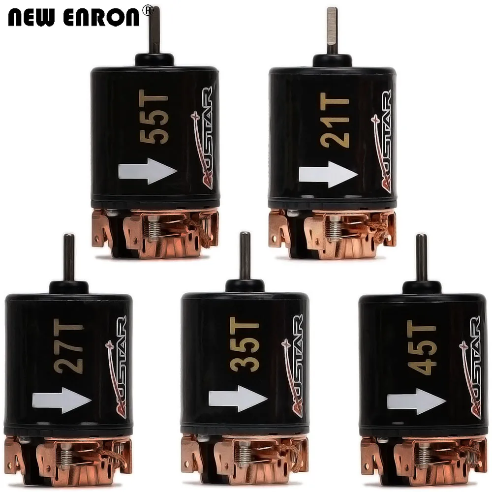 

Новинка ENRON Metal 21T / 27T / 35T / 45 T / 55T щеточный двигатель 540 1 шт. для радиоуправляемого гусеничного автомобиля 1/10 AXIAL SCX10 TAMIYA CC01 D90 T4 MST