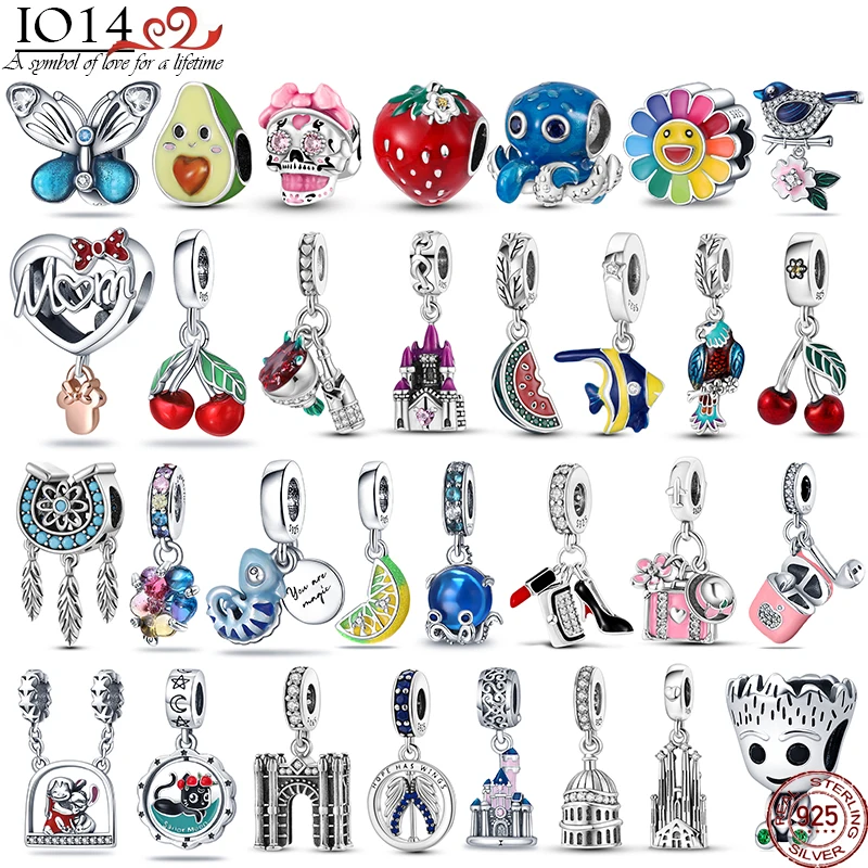 

Lai S925 silver color prata pendant original edition bracelet necklace charm beaded series DIY women's 925 pendant jewelry beads