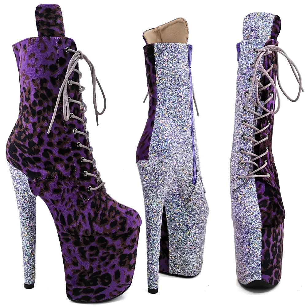 Leecabe  20CM/8inches Pole dancing shoes High Heel platform Pole Dance boot