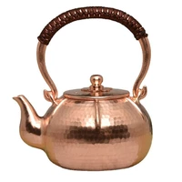 large chinese teapot metal tea pots luxury copper coffee pots handmade water jug vintage kongfu tea set brass kettle gift 1000ml