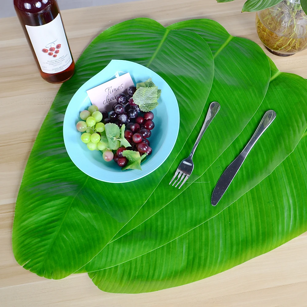 

Banana Leaves Artificial Leaves Replacement Spare Parts Tropical 4pcs Accessories Decoration Hawaiian Brand New