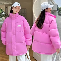 beardon 2022 new winter womens jacket thickened down cotton parkas jacket loose stand collar warm mid length down padded coat