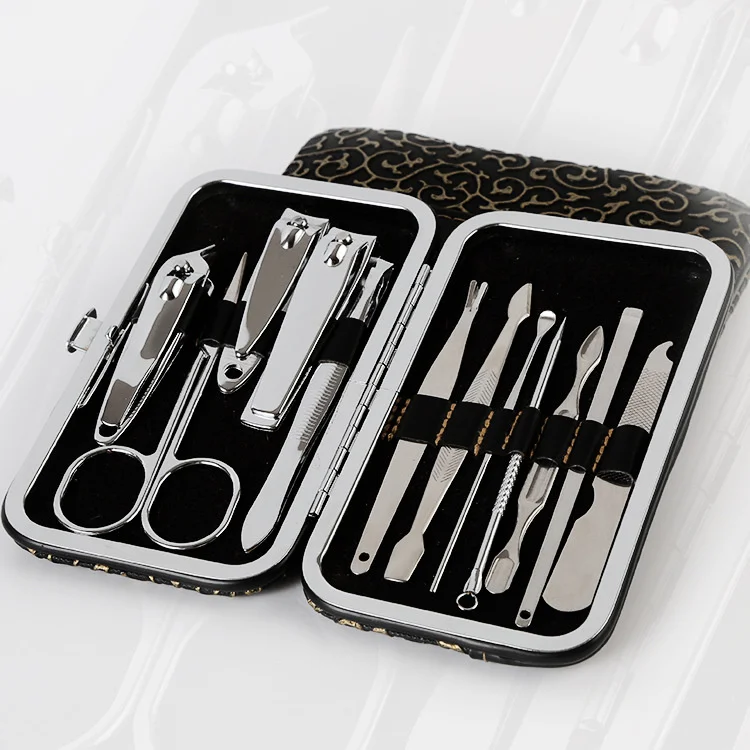 

Stone Pattern Case+12 in 1 pcs Nail Clipper Kit Nail Care Set Pedicure Scissor Tweezer Knife Ear pick Utility Manicure Set Tools