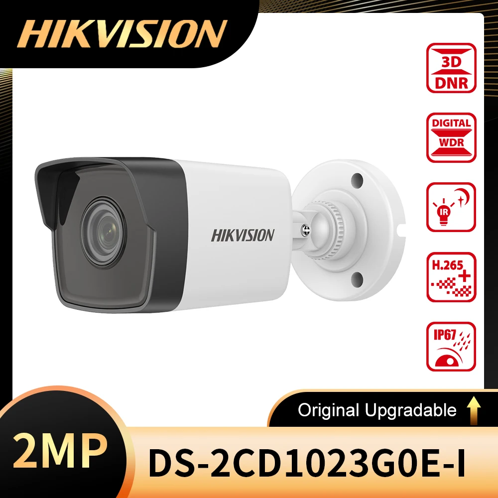 

Hikvision 2MP POE IP Camera Bullet DS-2CD1023G0E-I H.265+ Indoor/Outdoor CCTV Camera 30m IR Onvif Motion Detection IR Cut Filter