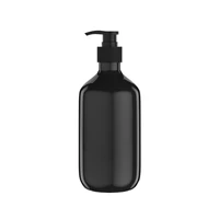 500ml black color refillable squeeze plastic lotion bottle with black pump sprayer pet plastic portable lotion bottle