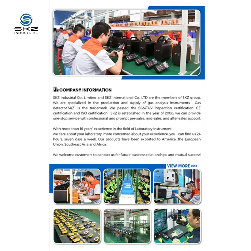 10s Ручной детектор газа H2 SKZ1050 Газовый резервуар
