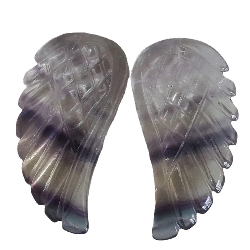 Два (2 шт.) ручная резная искусственная подвеска в виде ангельских крыльев DIY