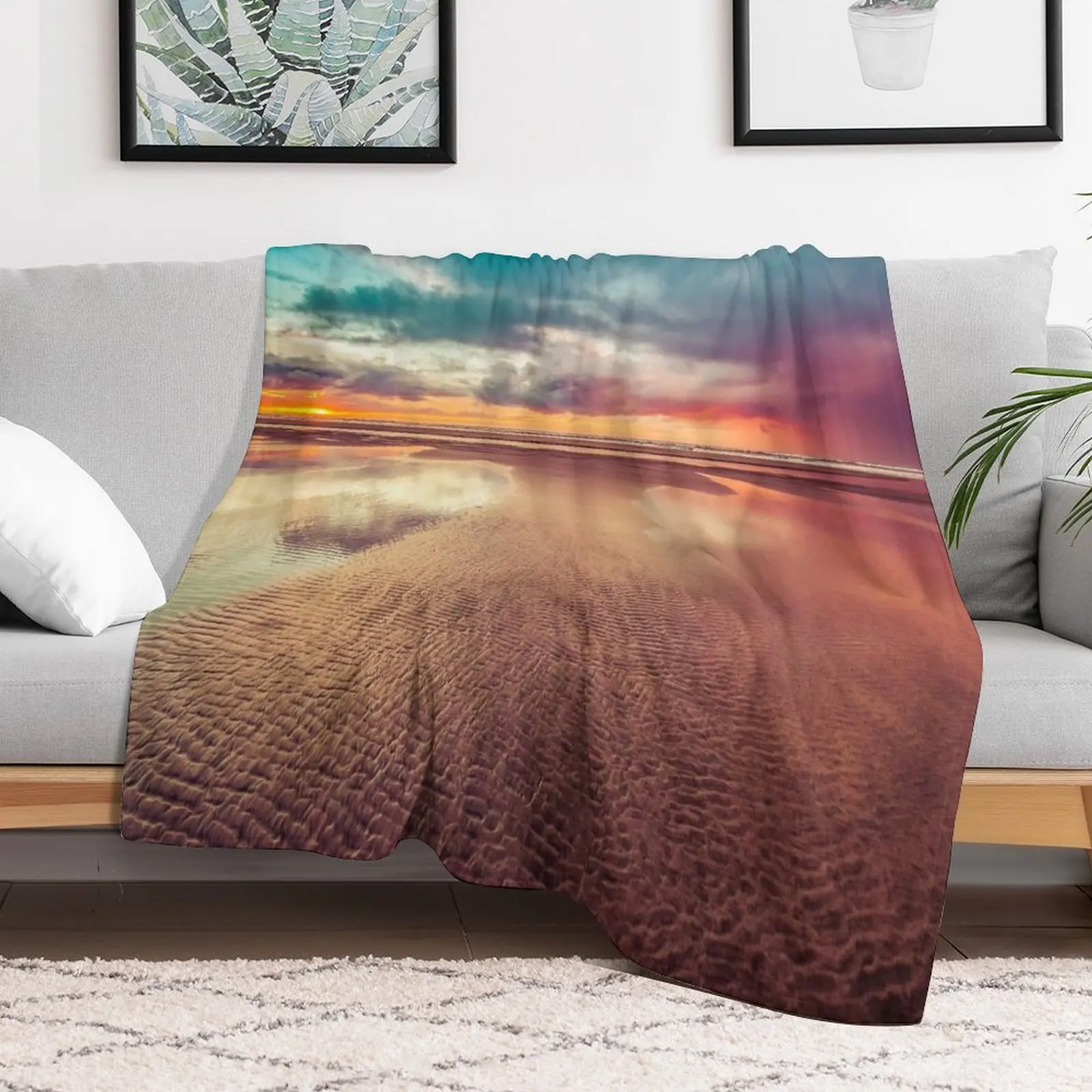 Одеяло с теплой пушистой подкладкой украшение для рождества океан морской пляж