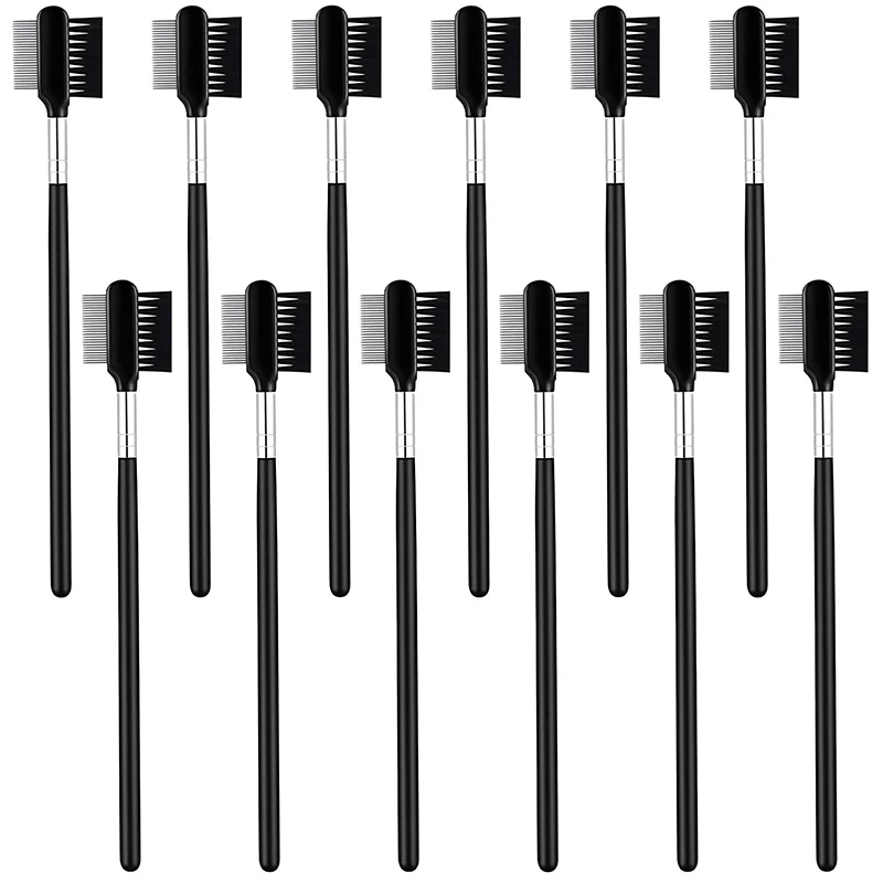 

12 Pieces Dog Tear Stain Remover Comb Double-Sided Dog Eye Comb Brush With A Storage Bag Pet Grooming Comb Multipurpose