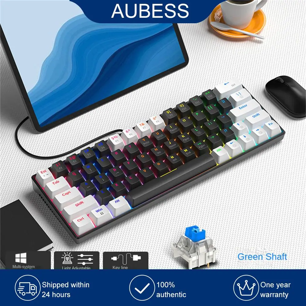 

Stable Mechanical Shaft Keyboard General Mechanical Keyboard Adjustadle Wired Game Keyboard Waterproof Keyboard Game Keyboard