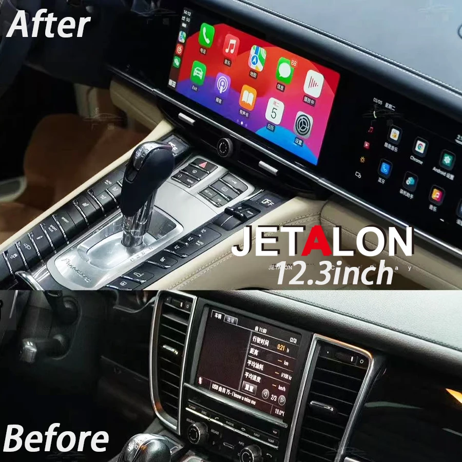 

Радио CarPlay для Porsche Panamera 970, обновленный интерактивный двойной экран, 12,3-дюймовый Android мультимедийный стерео AHD видеоплеер