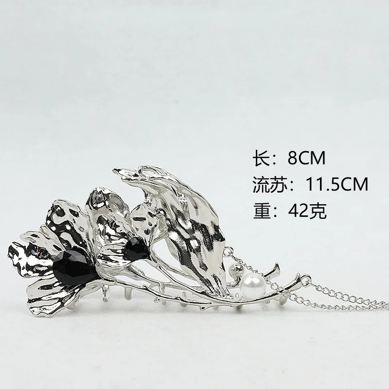 Новая нация китайский стиль бабочка кисточка захватывающая крабовую заколку для