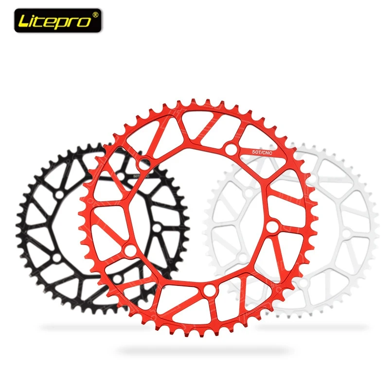 

Litepro lp 50/52/54/56/58T 130BCD hollow Bike Chain-rings Chainwheel Cycle Crankset Parts for P8 SRA683 JP8 8/9/10s
