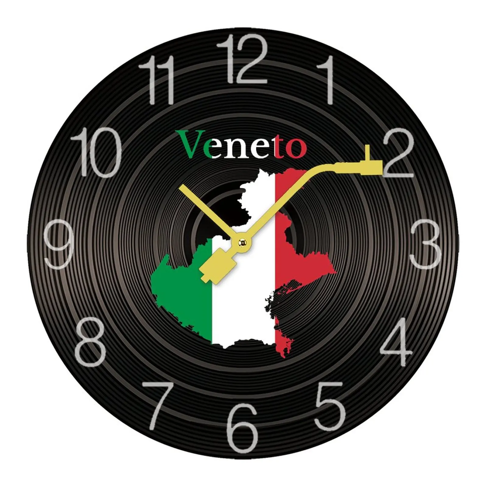 

Veneto Map Italy Italian Region DIY Mute Cute Home Decoration NewRecord Wooden Wall Clock Summer House Sarcastic Wall Clock