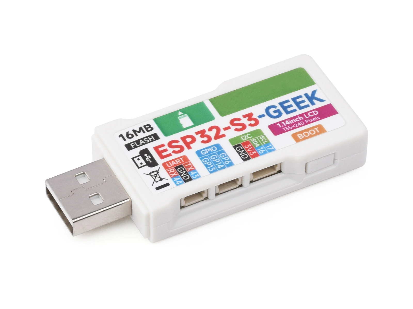 ESP32-S3-GEEK ESP32-S3R2 Geek Плата разработки с 1.14″ LCD Поддержка WiFi/Bluetooth Цветной LOD